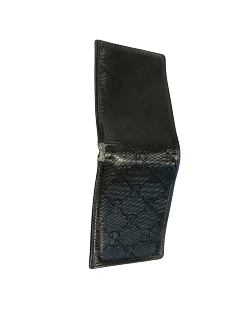 Authentic Gucci Imprime Black Bifold Wallet Defect Vintage Box Dust Bag Included - Picture 7 of 7